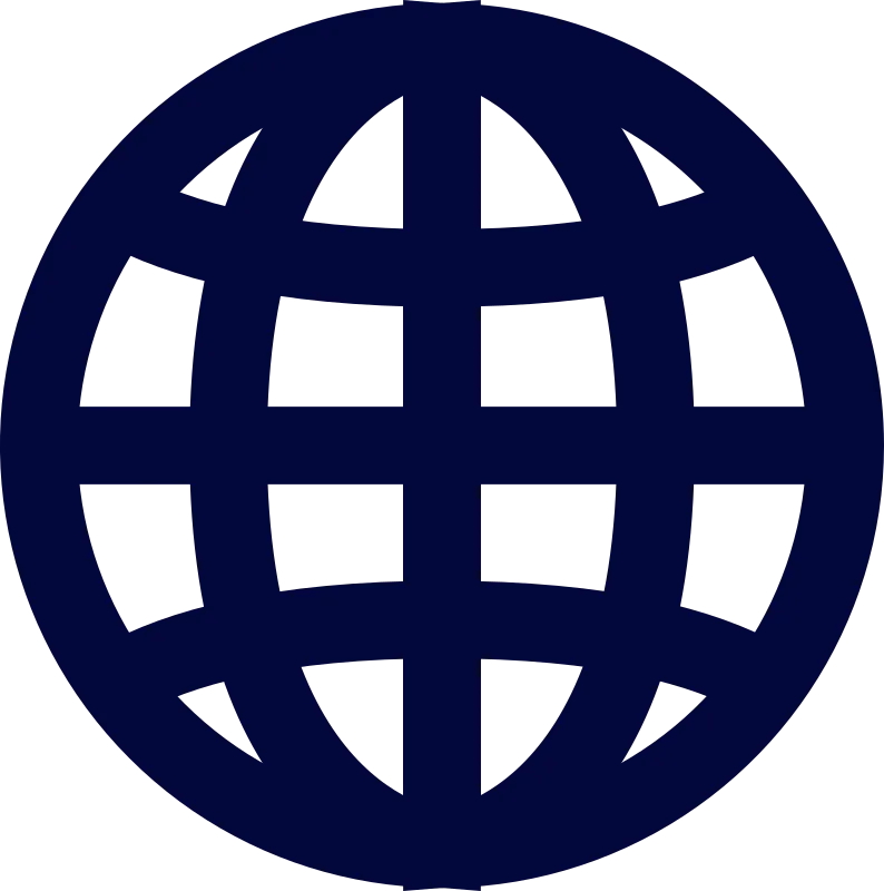 Network Globe Navy